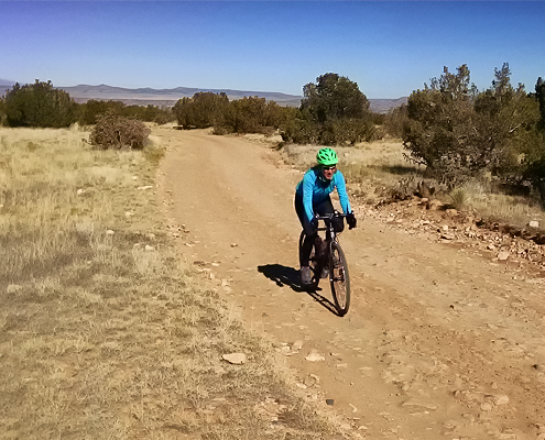Bicycling on dirt and gravel